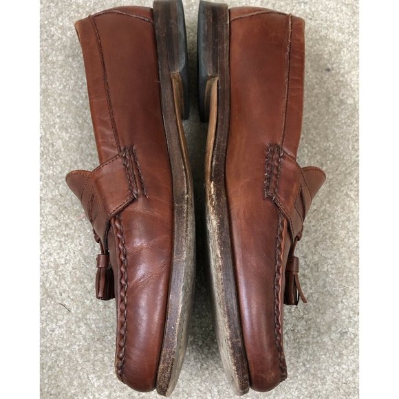 Allen Edmonds Mens Brown Leather Tassled Loafers main image 7